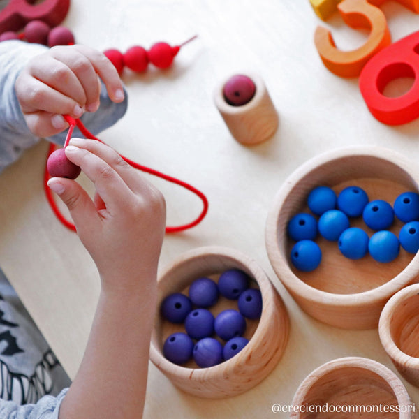 Colorful Bead Staircase - Stringing and Math Game