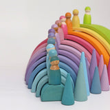 Wooden rainbow friends - pastel