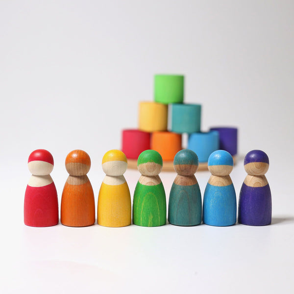 7 rainbow friends in bowls