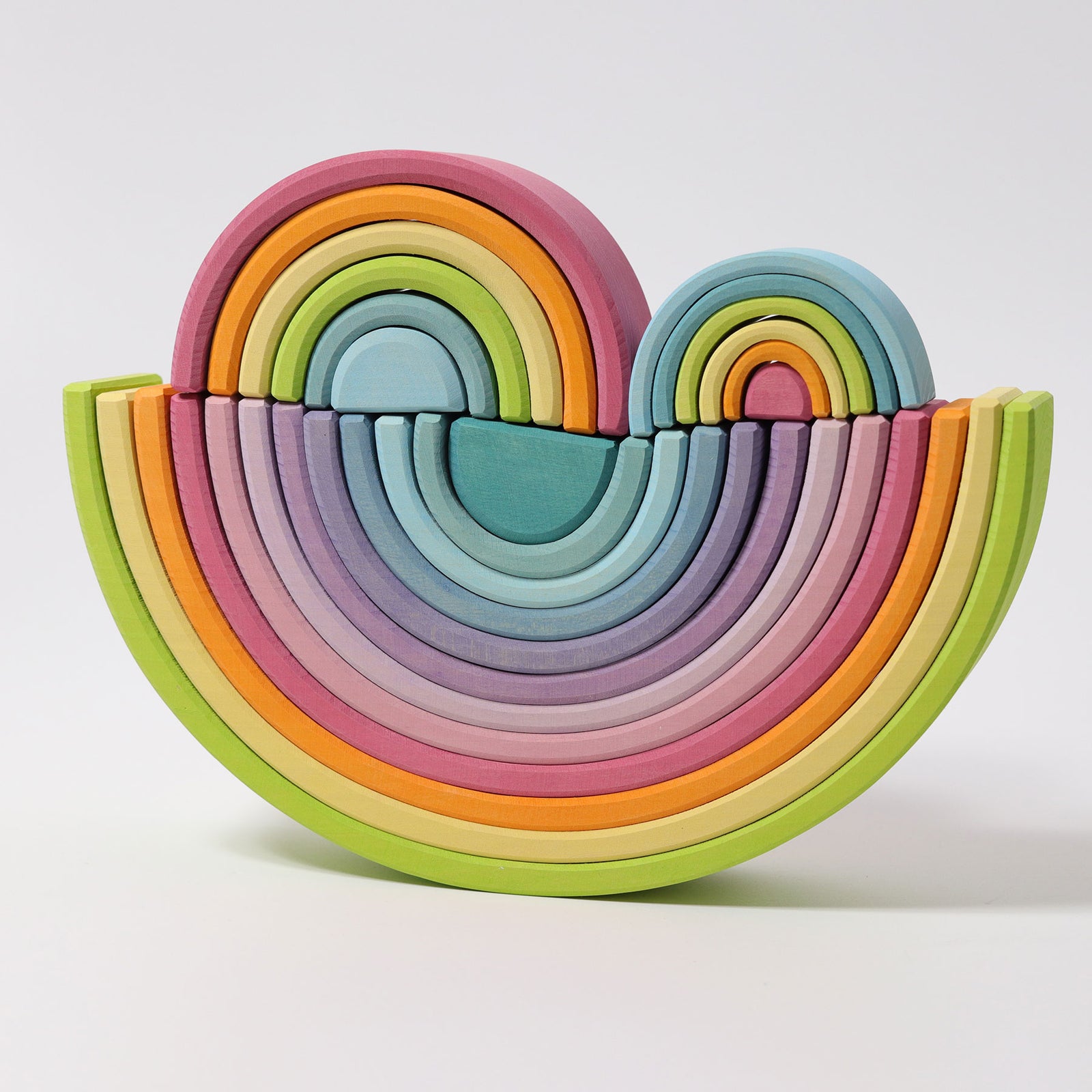 知育玩具 GRIMM'S Rainbow Stacking Blocks - Pastel 10673_10701_10761_Regenbogen_P