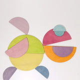 Wooden semicircles - Pastel