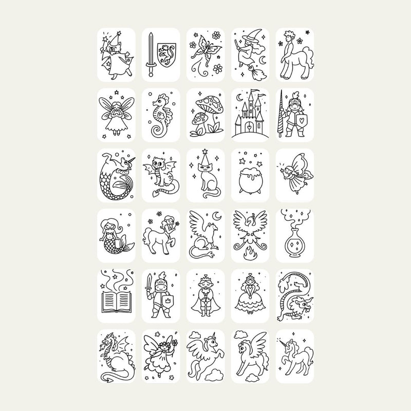 Navulling Kidydraw mini tekenbord - dieren & er was eens... sprookjes