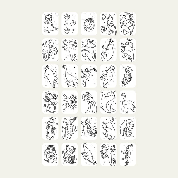 Navulling Kidydraw mini tekenbord - dinosaurussen & sterrenstelsel