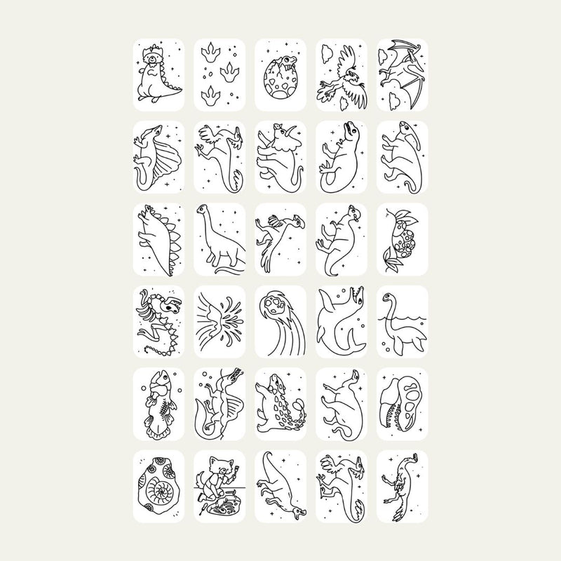 Navulling Kidydraw mini tekenbord - dinosaurussen & sterrenstelsel