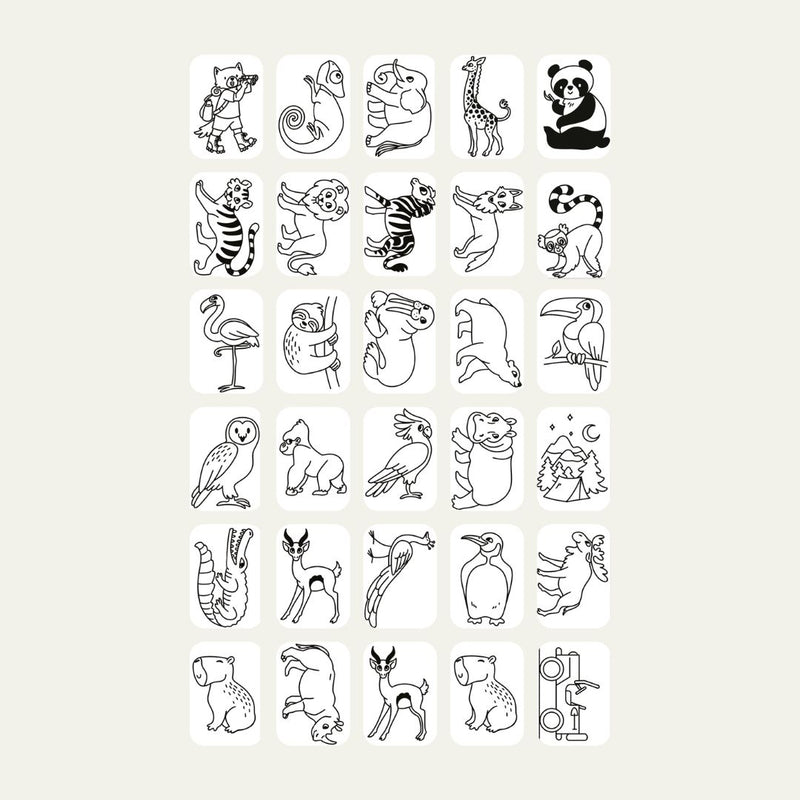 Navulling Kidydraw mini tekenbord - dieren & er was eens... sprookjes