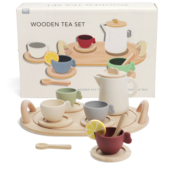 Houten speelset - Theeset