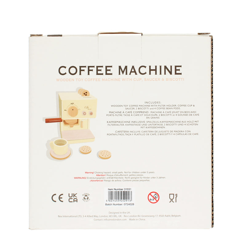 Houten speelset - koffiemachine
