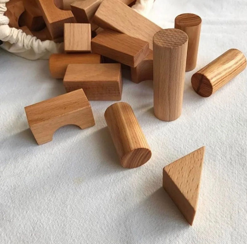 Wooden Blocks - natural 30 pcs