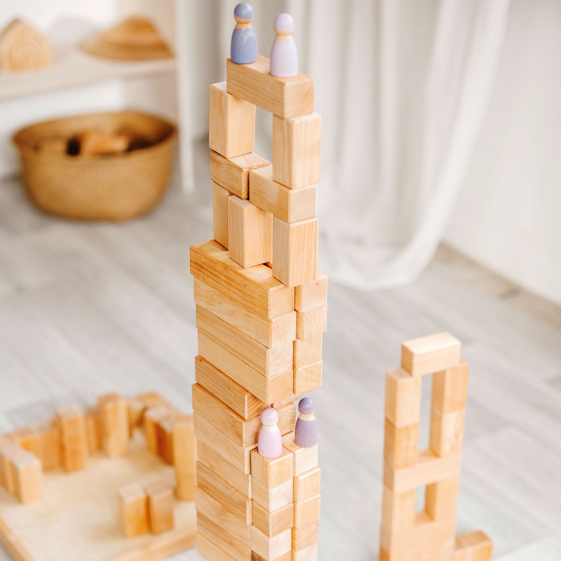 Large Pyramid block set 100-piece - natural – L U D E