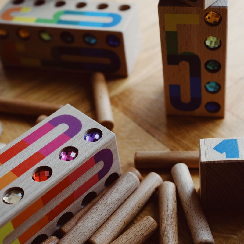 Houten nummer blokken 1-9