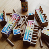 Houten nummer blokken 1-9