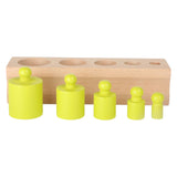 Wooden puzzle size sorting