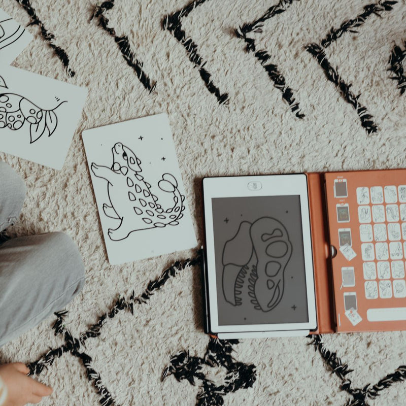 Navulling Kidydraw mini tekenbord - dinosaurussen & sterrenstelsel
