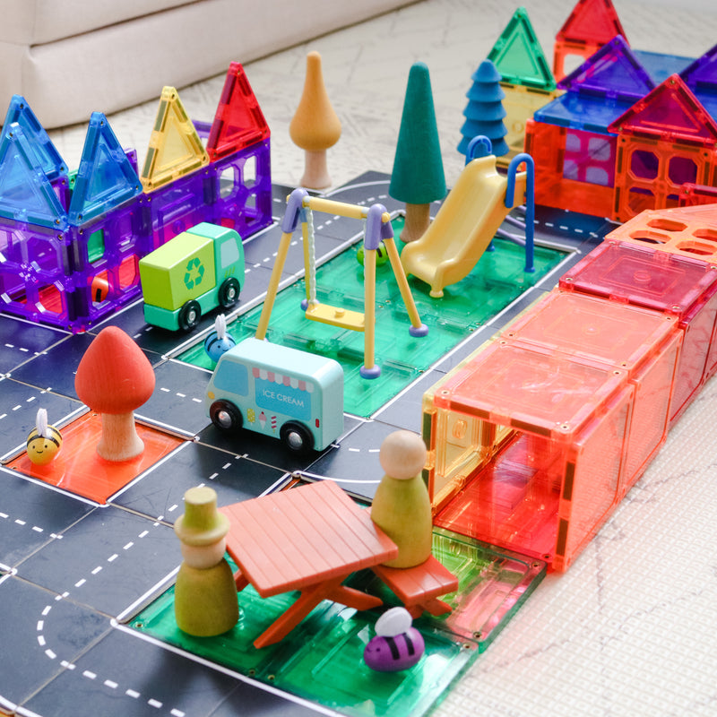 Magna-Tiles Magnetische tegels uitbreidingsset Roads 12 stuks Magna-Tiles Magnetische tegels uitbreidingsset Roads 12 stuks