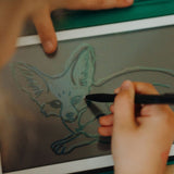 Navulling Kidydraw mini tekenbord - dieren over de hele wereld & oceanen en piraten