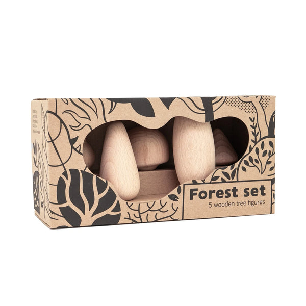 Houten bos set - naturel
