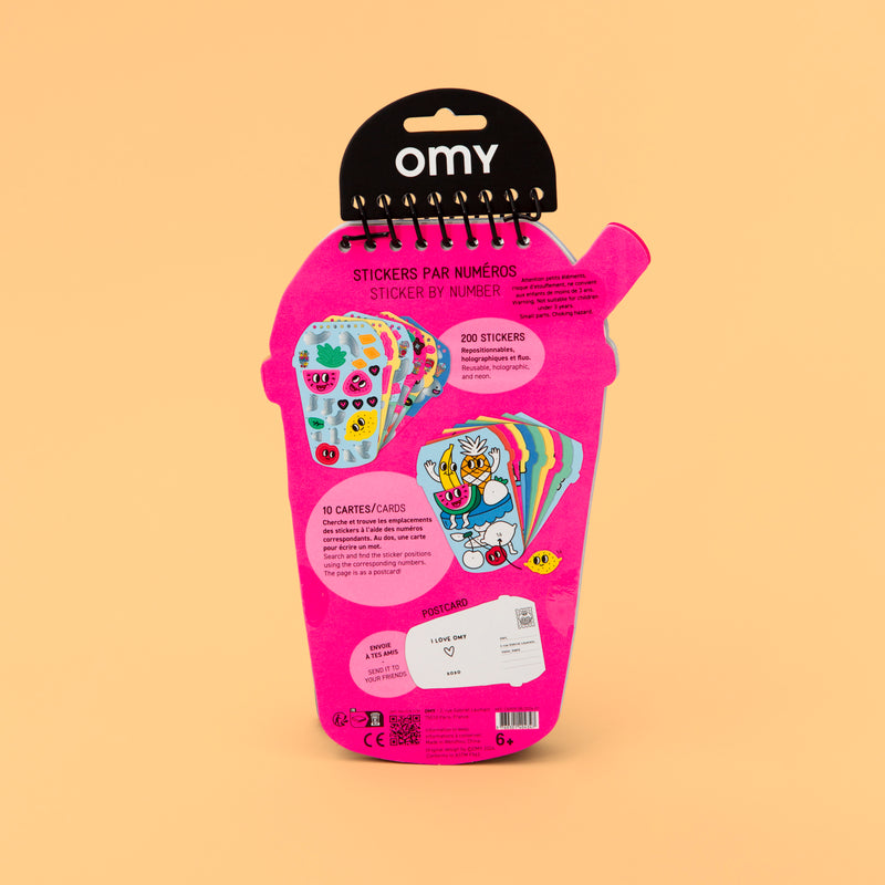 Activity book - sticker op nummer - Bubble Tea