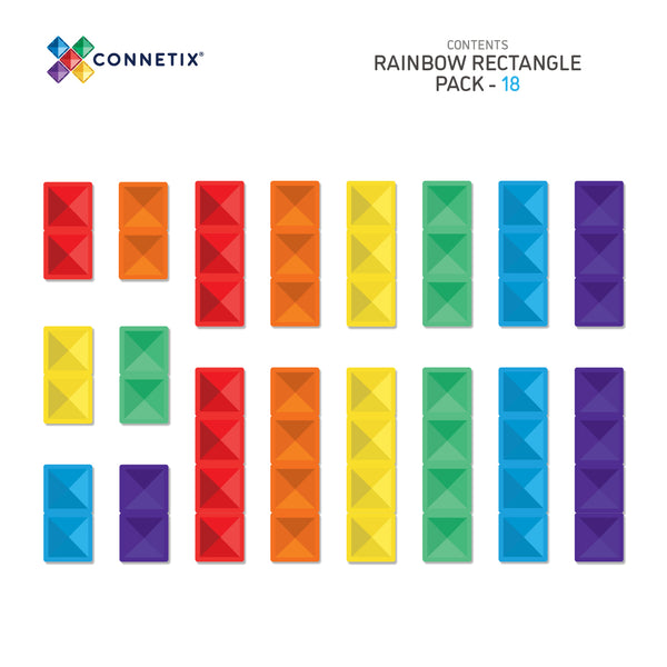 Rainbow Rectangle Pack 18-delig