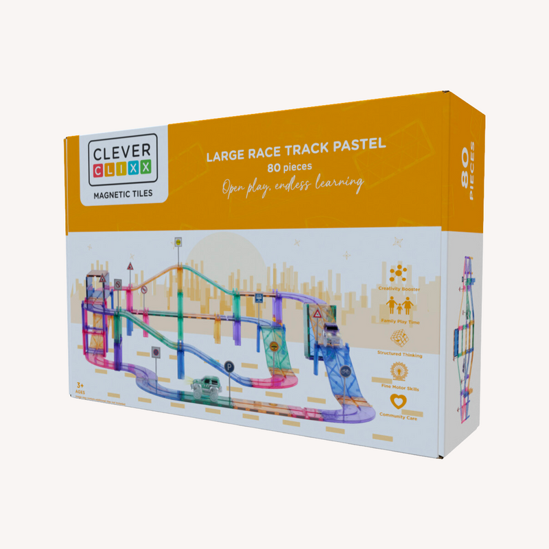 Magnetische racebaan - Large Race Track Pastel - 80-delig