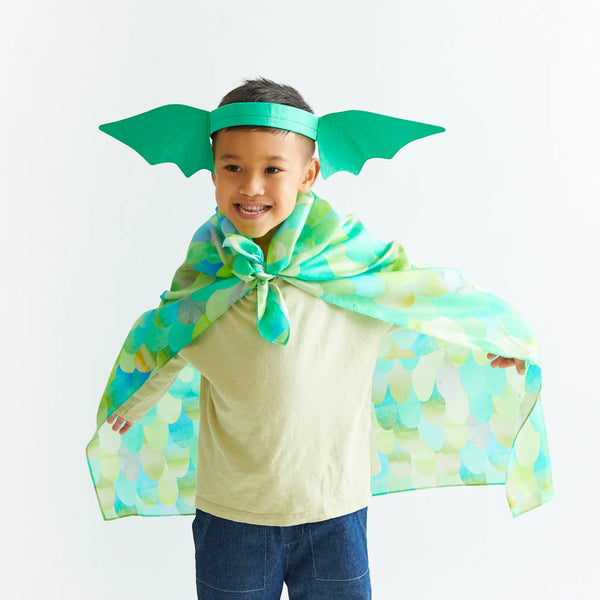 Dinosaur ears headband - green