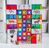 Magnetic tile toppers - animal duo puzzle