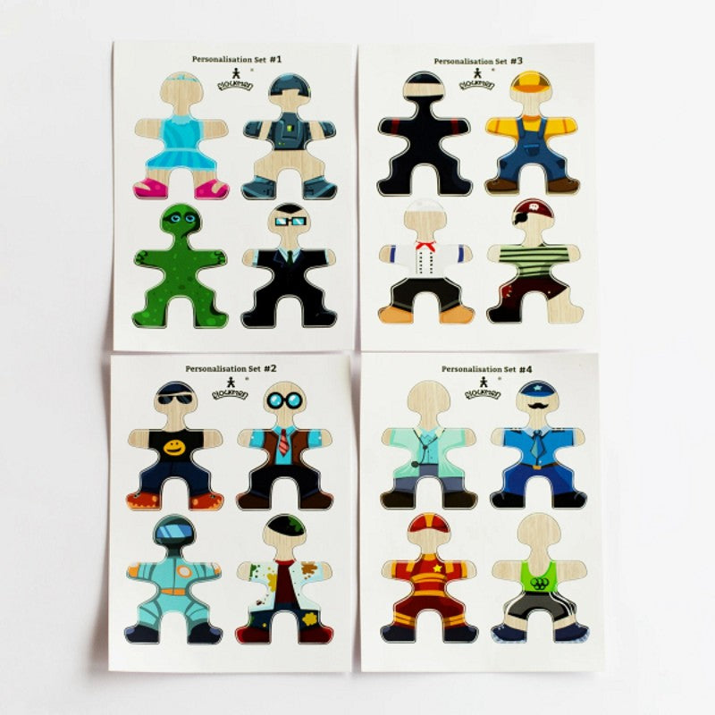 Flockmen - creative sticker set characters - 16