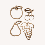 Zand/klei uitsteekvormen - fruit