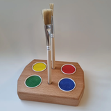 Watercolor holder - 4 colors - 2 brushes