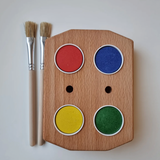 Watercolor holder - 4 colors - 2 brushes