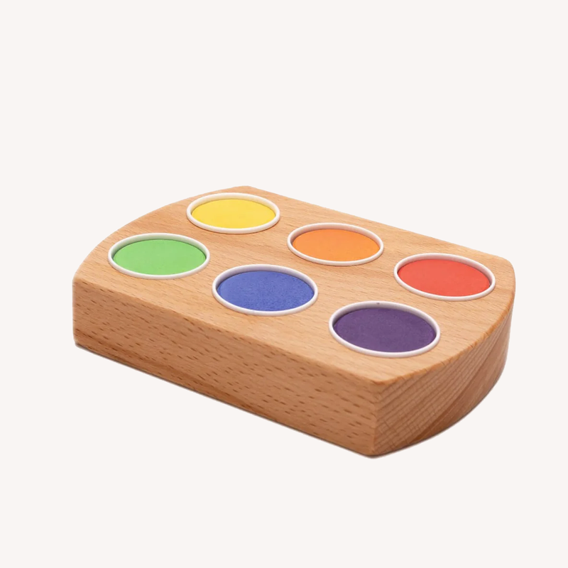 Watercolor holder - 6 colors - rainbow