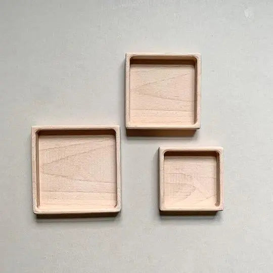 Wooden sorting bins - square