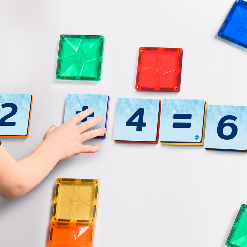 Magnetic tile toppers - numbers 60 pieces