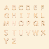 Magnet set wood - alphabet - capital letters