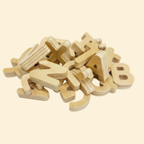 Magnet set wood - alphabet - capital letters