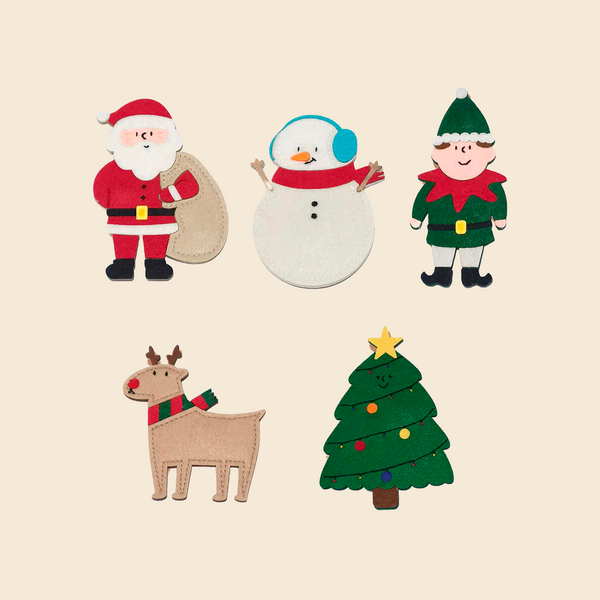 Magnet set - felt - Christmas | Limited edition