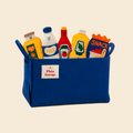 Felt storage basket M - blue