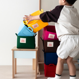Felt storage basket M - blue