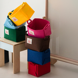 Felt storage basket M - blue