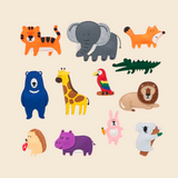 Magnet set - felt - animals