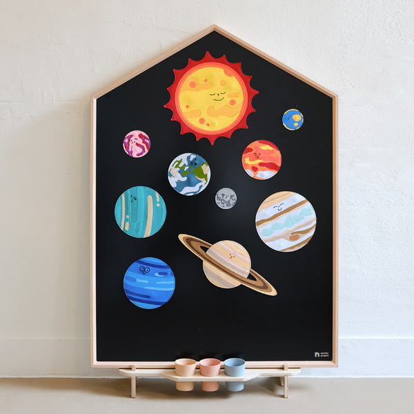 Magnet set - felt - Solar system