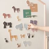 Magneetset - design puzzel - dieren