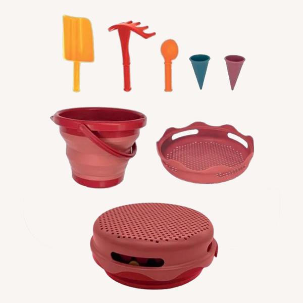 Strandset 7 in 1 - rood