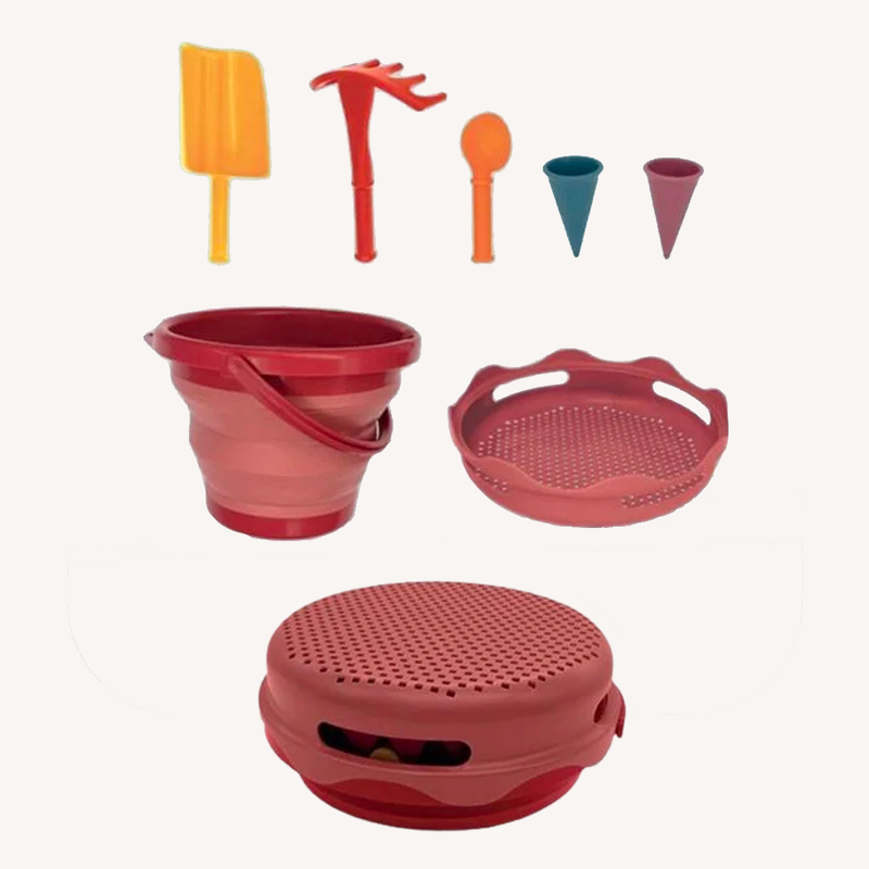 Strandset 7 in 1 - rood