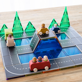 Magnetic tile toppers - highway 40-piece