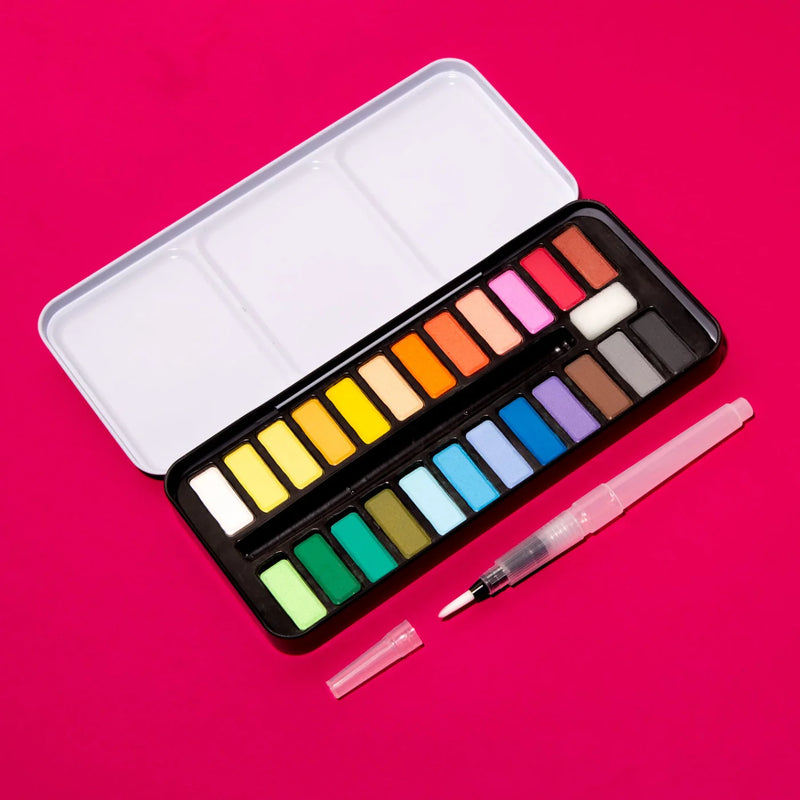 Aquarelse - 24 kleuren en waterpenseel