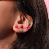 Sticker oorbellen - Unicorn Lily