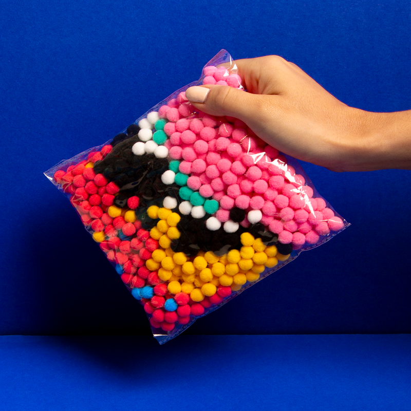 Pompom knutselset - donut