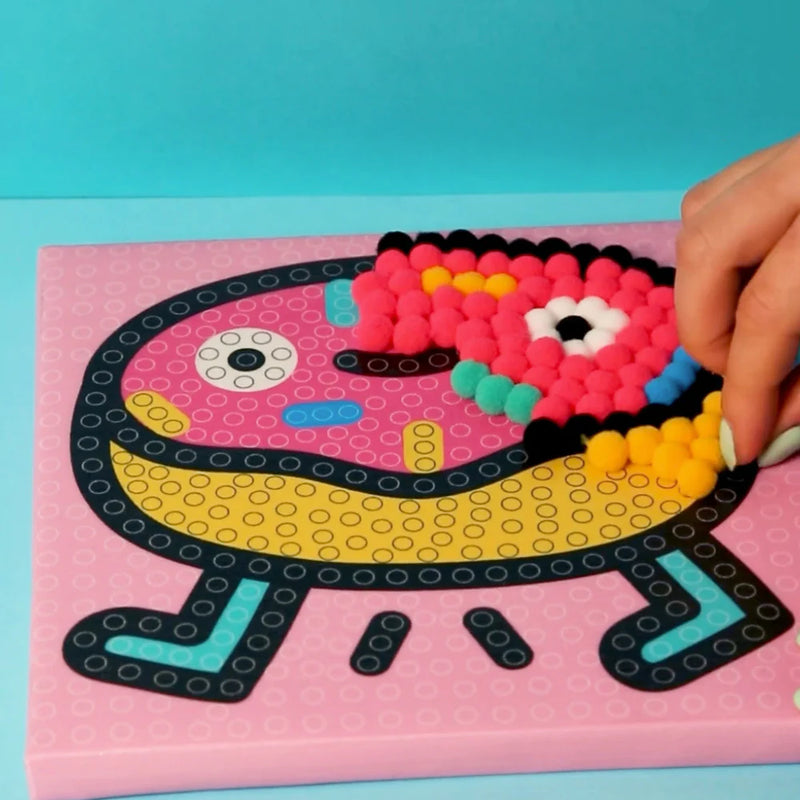 Pompom knutselset - donut