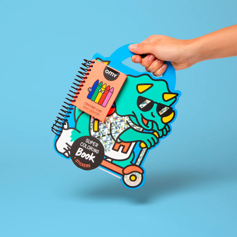 Super kleur - en stickerboek - Dino
