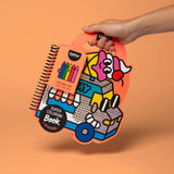 Super kleur - en stickerboek - Foodtruck yummy